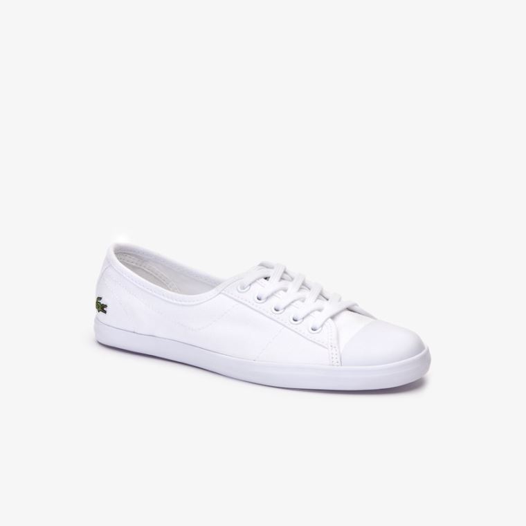 Lacoste Ziane Canvas Sneakers Hvide | DF1vzyyO