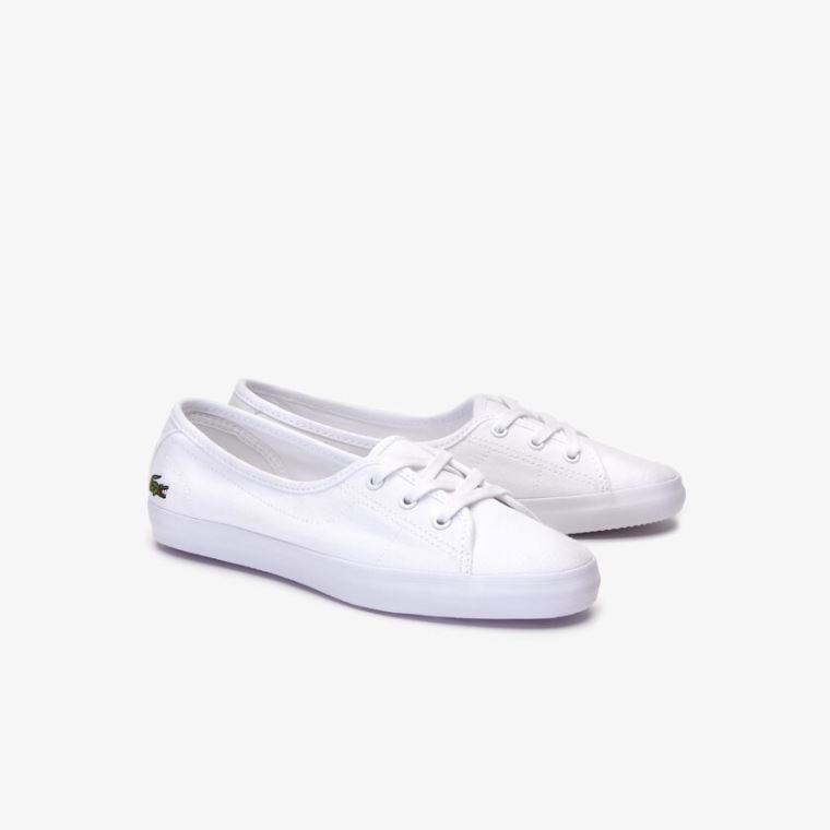 Lacoste Ziane Chunky Canvas Sneakers Hvide | 5PefwDfO