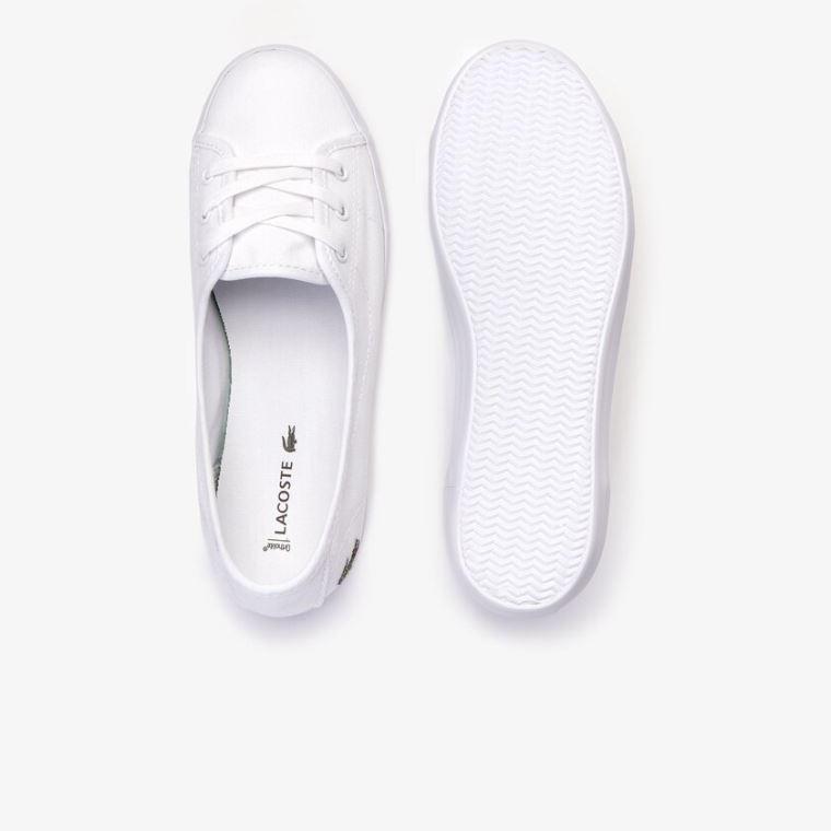 Lacoste Ziane Chunky Canvas Sneakers Hvide | 5PefwDfO