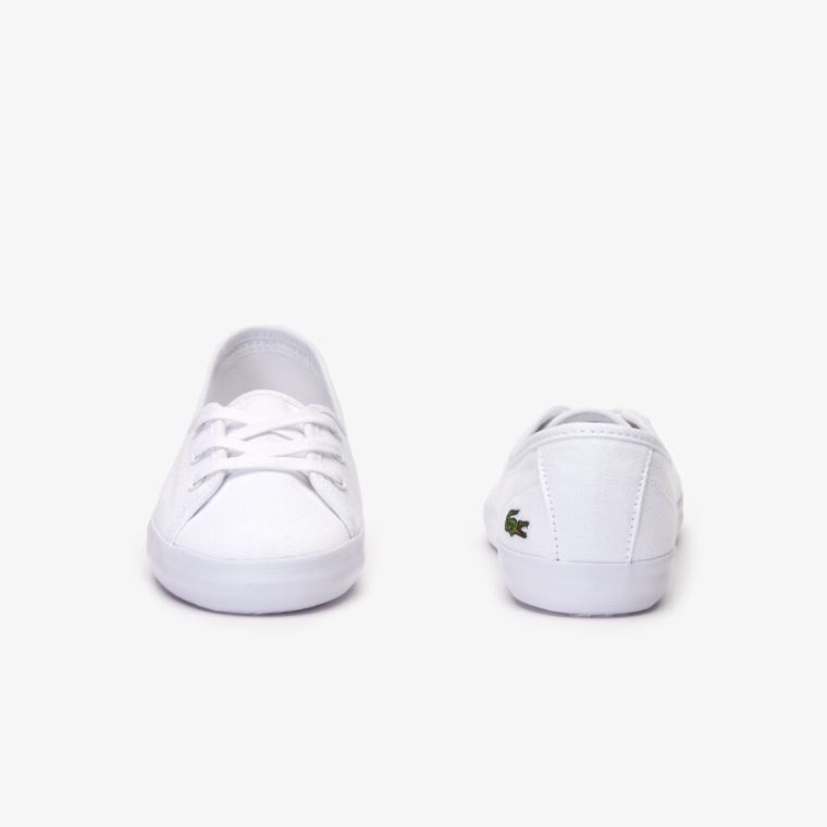 Lacoste Ziane Chunky Canvas Sneakers Hvide | 5PefwDfO