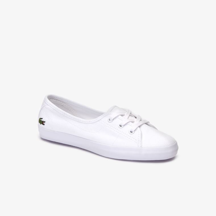 Lacoste Ziane Chunky Canvas Sneakers Hvide | 5PefwDfO