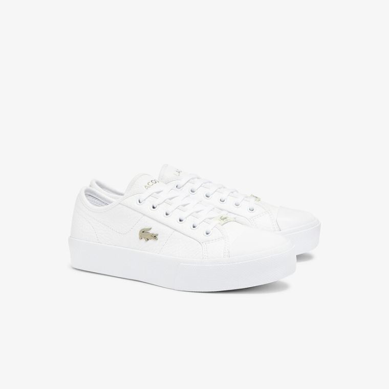 Lacoste Ziane Plus Grand Læder Sneakers Hvide Hvide | 8lz2jmHu