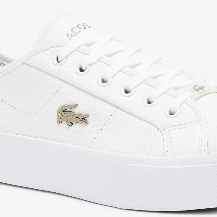 Lacoste Ziane Plus Grand Læder Sneakers Hvide Hvide | 8lz2jmHu