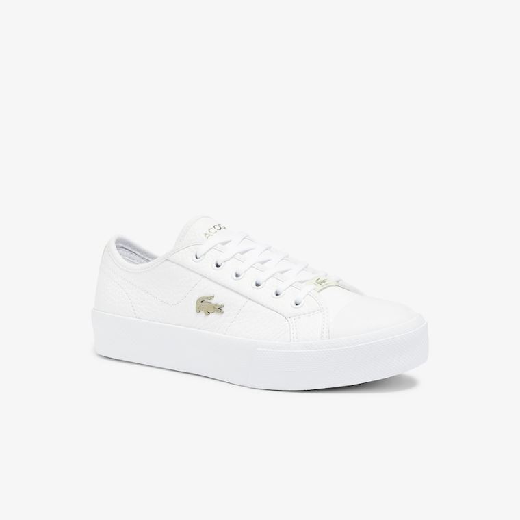 Lacoste Ziane Plus Grand Læder Sneakers Hvide Hvide | 8lz2jmHu