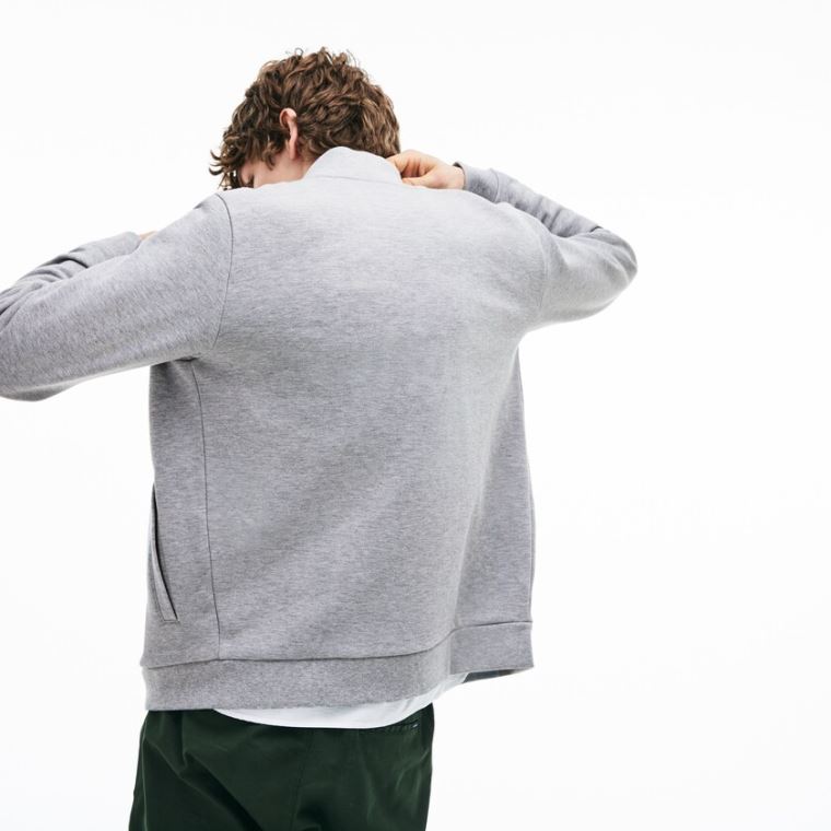 Lacoste Zip Fleece Sweatshirt Grå | Ah0p0ngT