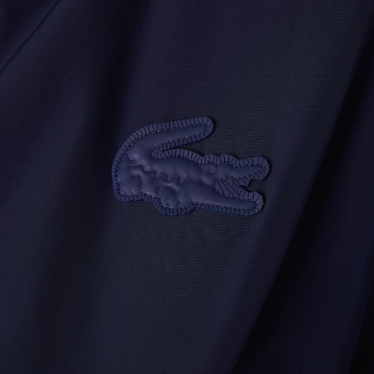 Lacoste Zippered Quilted Strand-Resistant Bomber Jacket Mørkeblå Blå Gul | WcijMYL3