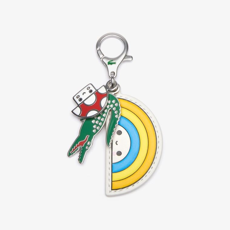 Lacoste x FriendsWithYou Coloured Metal Charm Keyring Gul | iOfU4JuR