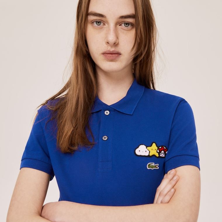 Lacoste x FriendsWithYou Design Classic Fit Polo Shirt Blå | mTVyqH25