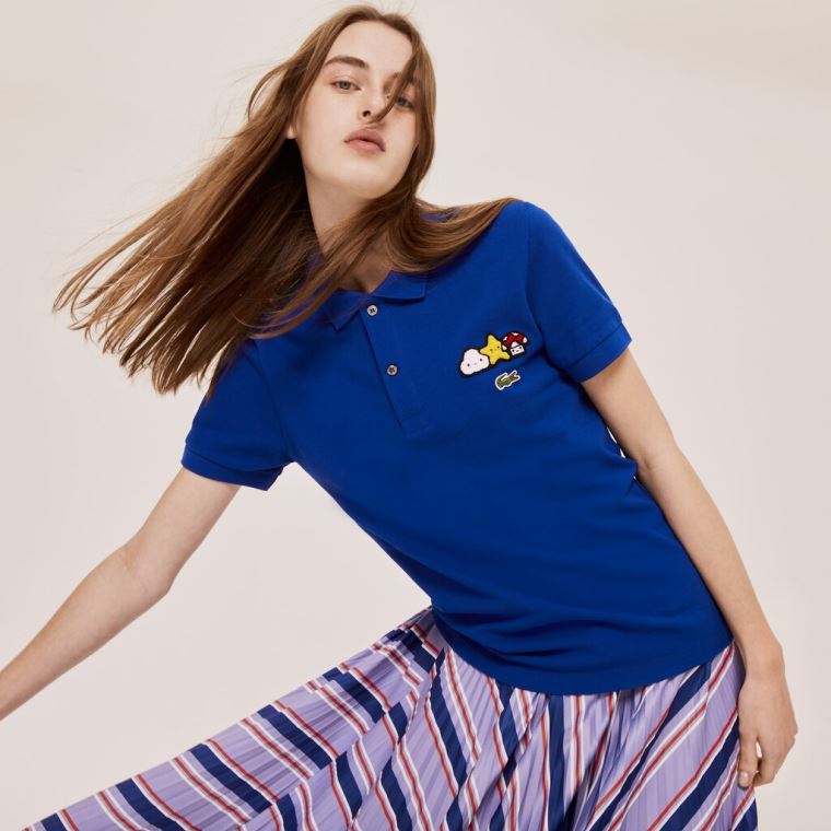 Lacoste x FriendsWithYou Design Classic Fit Polo Shirt Blå | ydfwt9z3