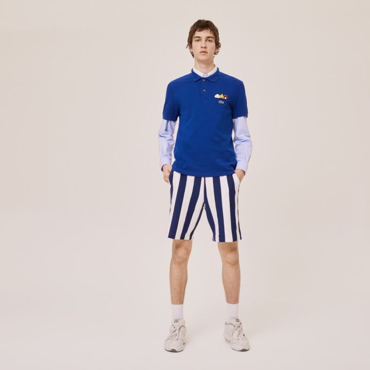 Lacoste x FriendsWithYou Design Classic Fit Polo Shirt Blå | ydfwt9z3