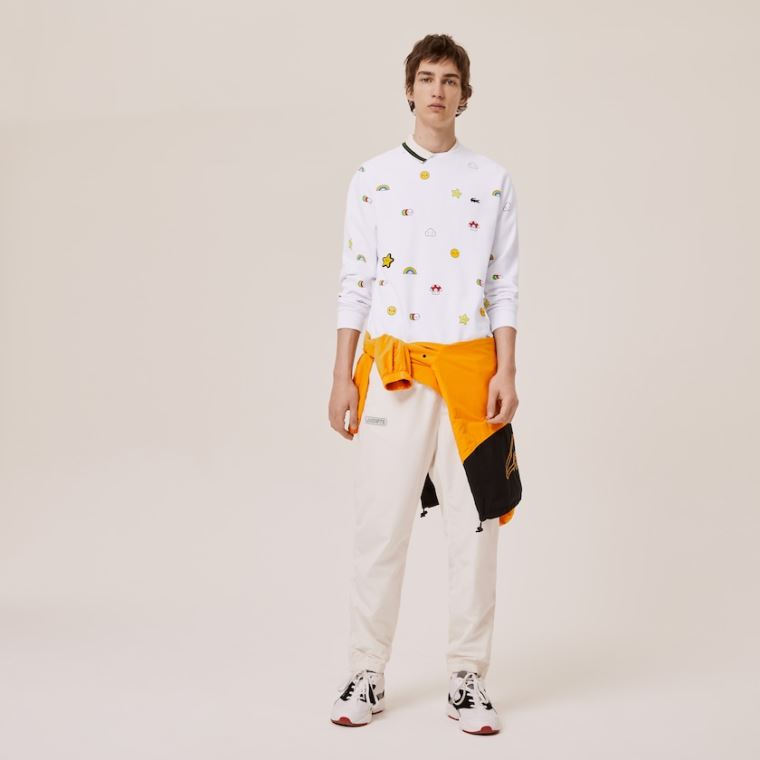 Lacoste x FriendsWithYou Design Sweatshirt Hvide | CsLq0Opt