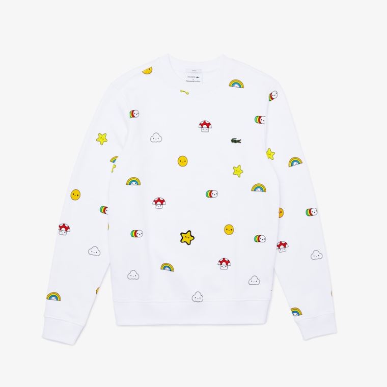 Lacoste x FriendsWithYou Design Sweatshirt Hvide | CsLq0Opt