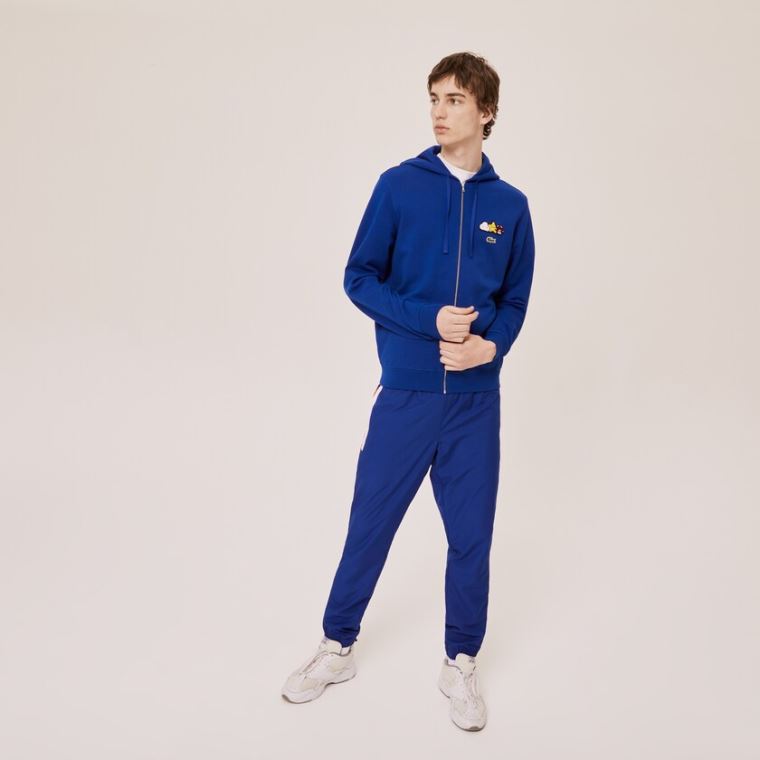 Lacoste x FriendsWithYou Design Zippered Jacket Blå | DIVazn2Y