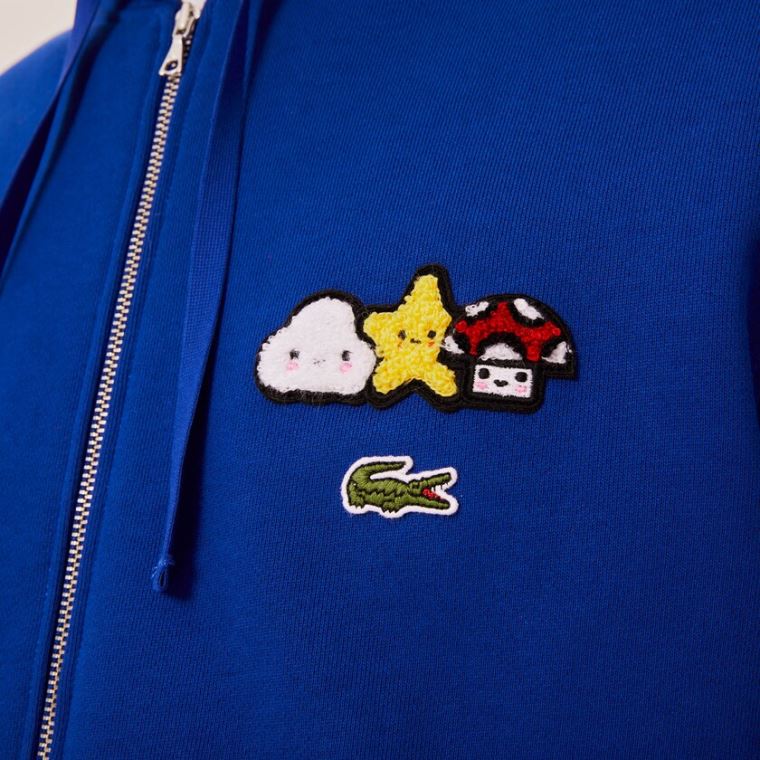 Lacoste x FriendsWithYou Design Zippered Jacket Blå | DIVazn2Y