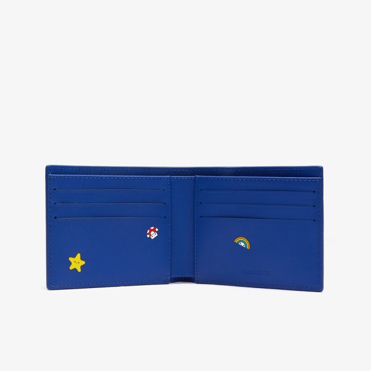 Lacoste x FriendsWithYou Fun Printed Læder Wallet Blå | xgWXqdbI