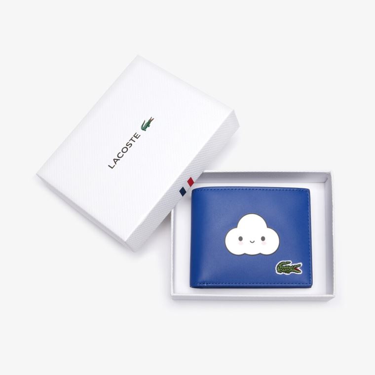 Lacoste x FriendsWithYou Fun Printed Læder Wallet Blå | xgWXqdbI