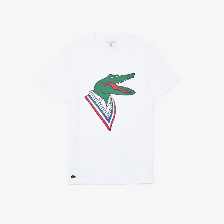 Lacoste x Jean-Michel Tixier Graphic T-shirt Hvide Rød | vkQ1hLxu