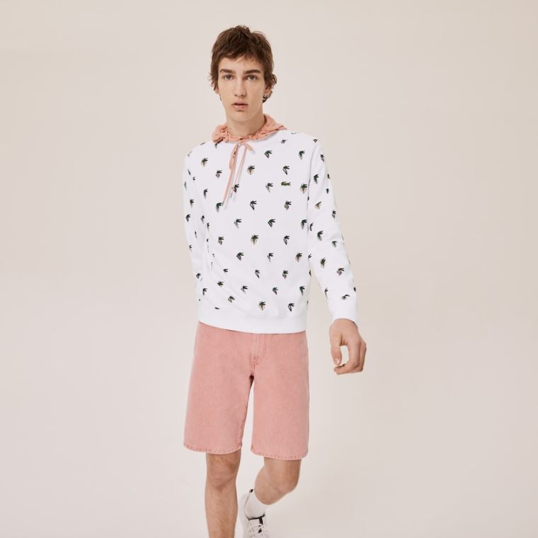 Lacoste x Jean-Michel Tixier Print Sweatshirt Hvide | OyduBZnQ