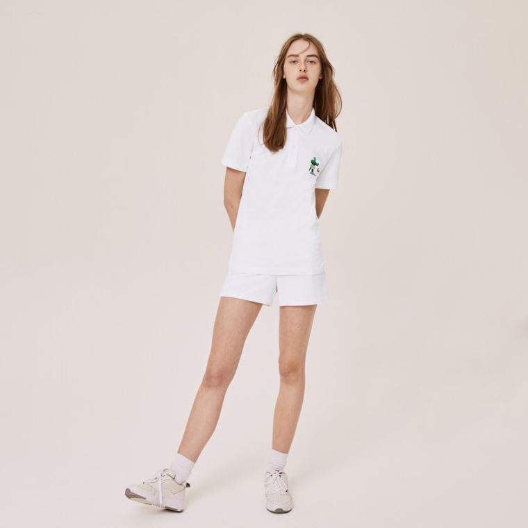 Lacoste x Jeremyville Design Classic Fit Polo Shirt Hvide | GKnfDj3p