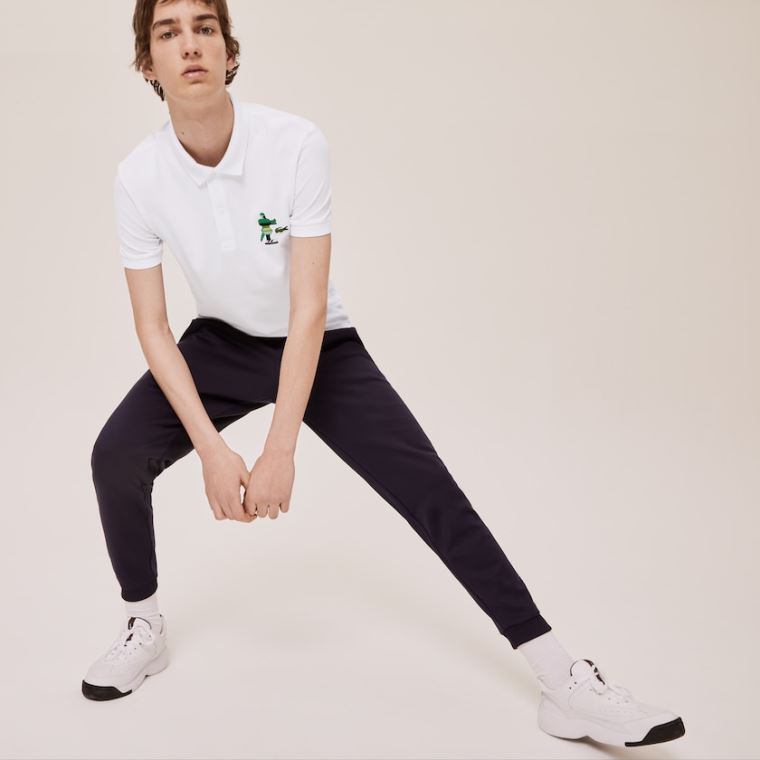 Lacoste x Jeremyville Design Classic Fit Polo Shirt Hvide | qf4GhcY4