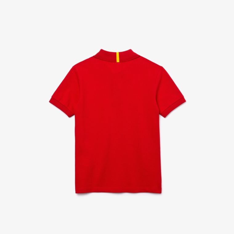 Lacoste x National Geographic Bomulds Piqué Polo Shirt Rød Hvide | dX2Xka4w