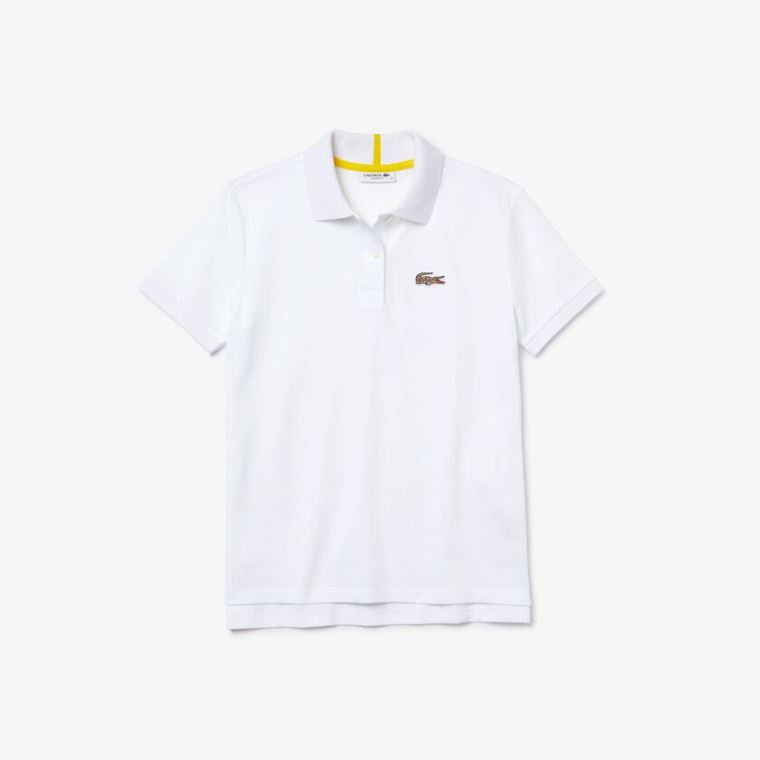 Lacoste x National Geographic Bomulds Piqué Polo Shirt Hvide | j1jrRG13