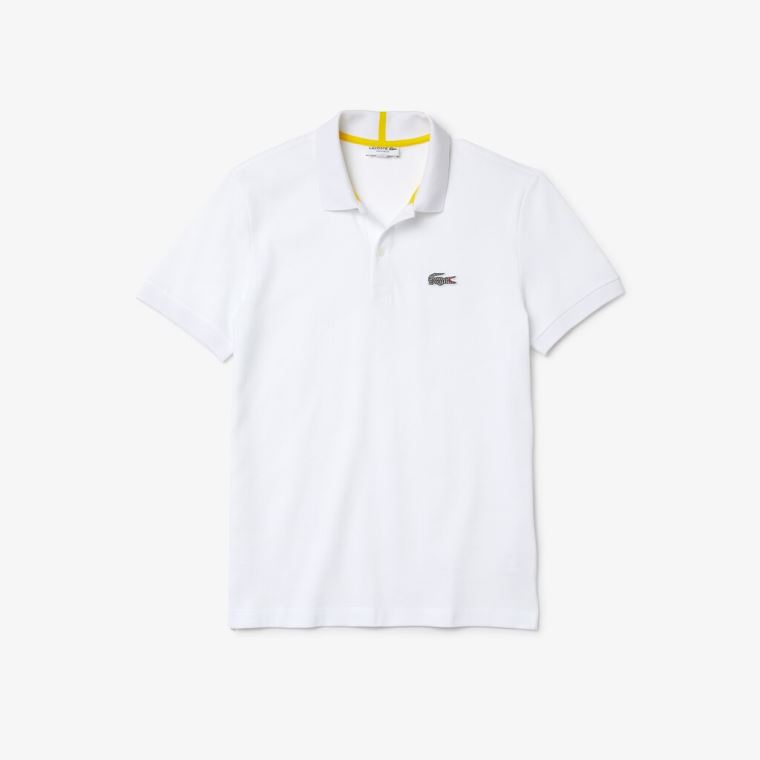 Lacoste x National Geographic Regular Fit Organic Bomulds Polo Shirt Hvide | 2nFgne3Q