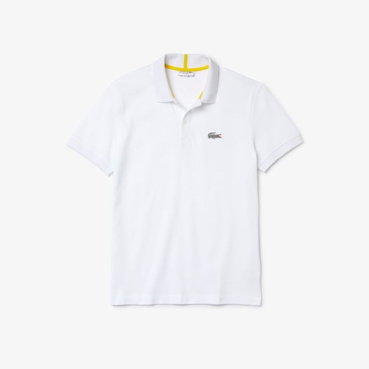 Lacoste x National Geographic Regular Fit Organic Bomulds Polo Shirt Hvide | 91mjl7ar