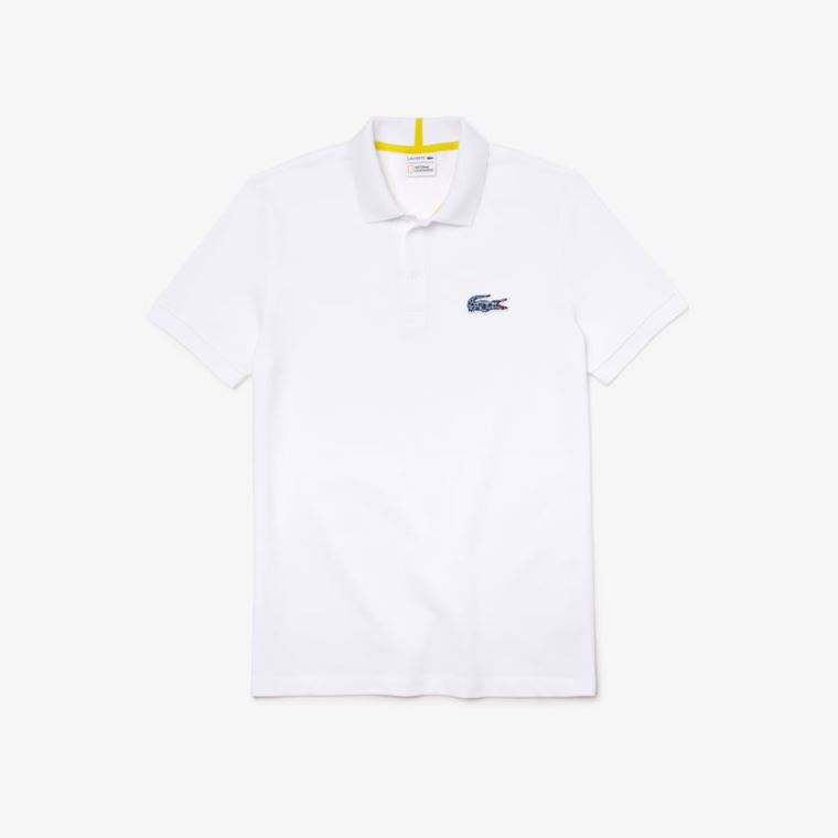 Lacoste x National Geographic Regular Fit Organic Bomulds Polo Shirt Hvide | c60Yj8KA