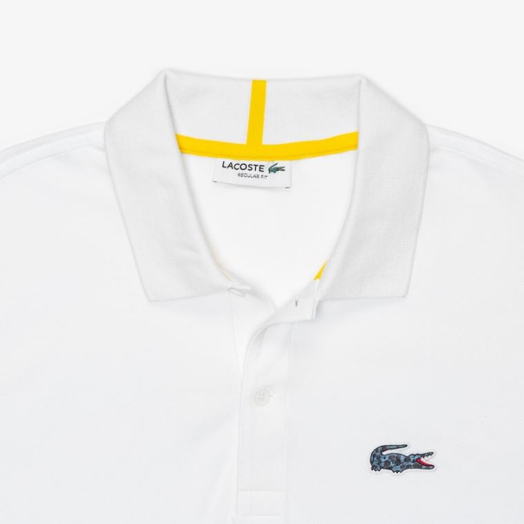 Lacoste x National Geographic Regular Fit Organic Bomulds Polo Shirt Hvide | c60Yj8KA