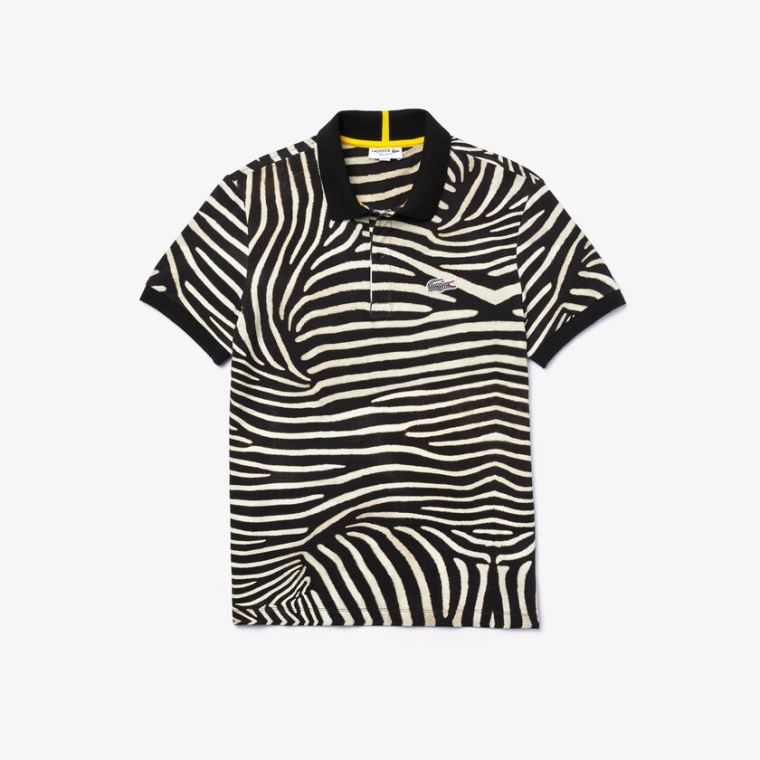 Lacoste x National Geographic Regular Fit Print Bomulds Polo Shirt Hvide | nUY890hm