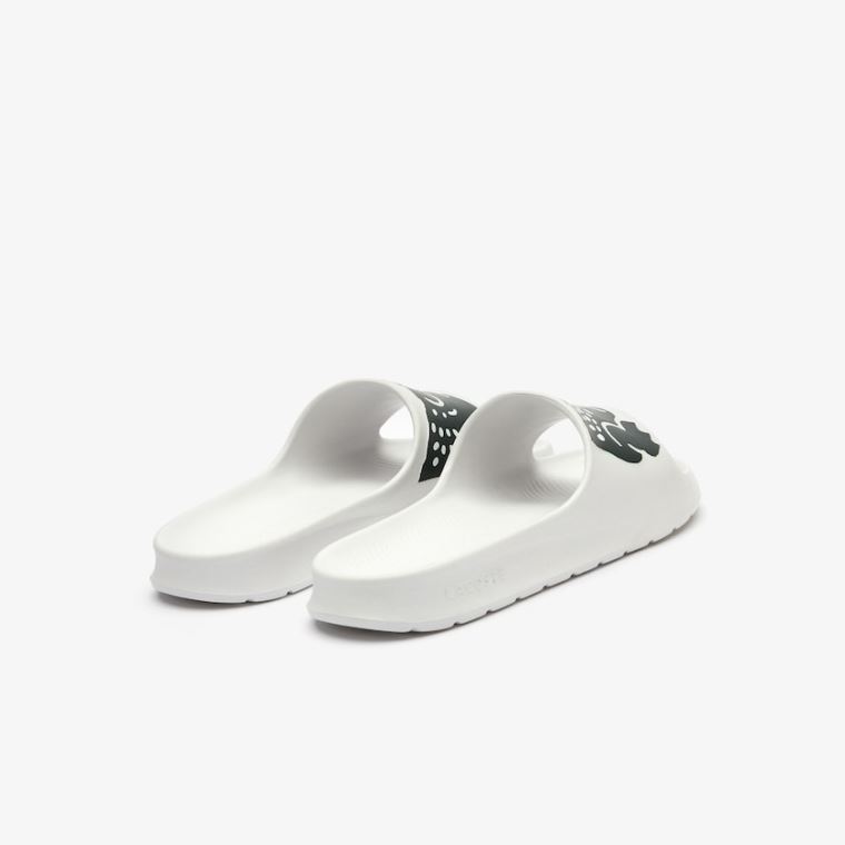 Lacoste x Ricky Regal Syntetisk Crocodile Slides Hvide Grøn | VLHpjnWT